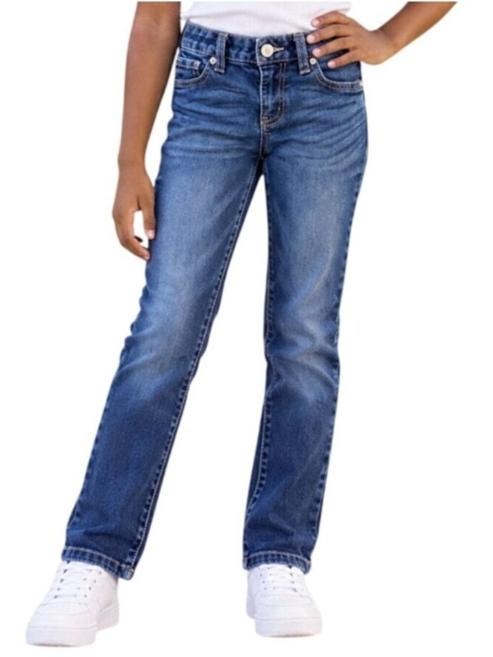 Cat & Jack Kids Size 6 Jeans Super Skinny Blue Stretch Denim Adjustable Waist
